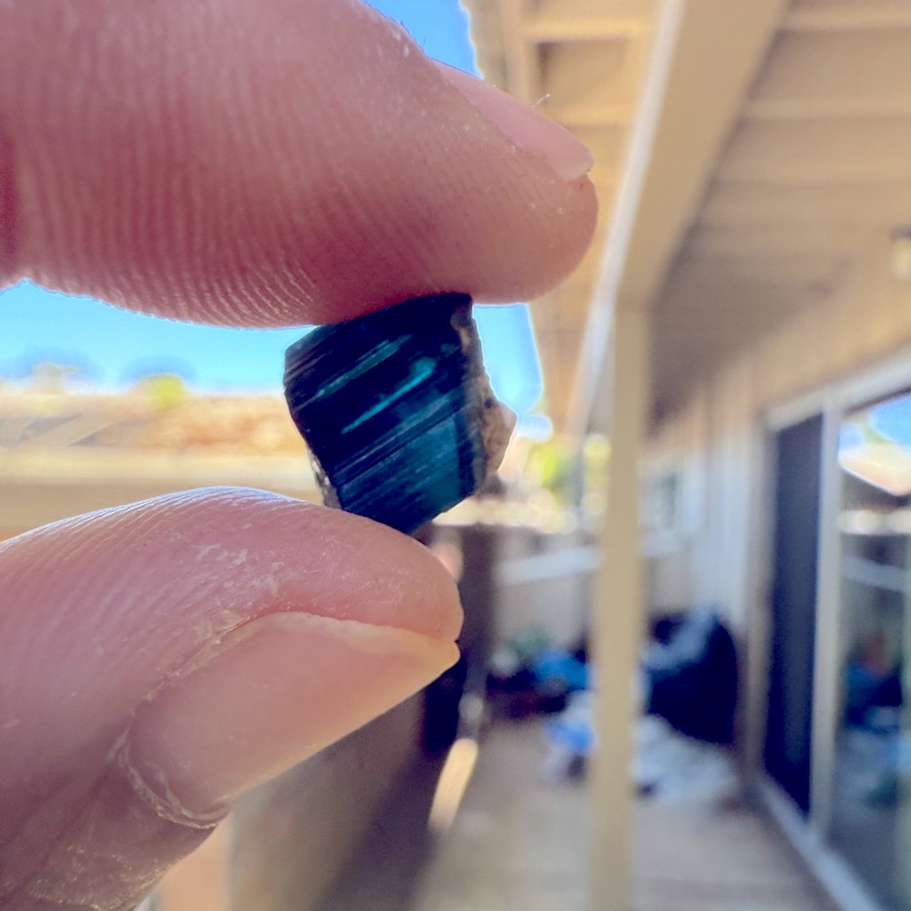 11 Carat Natural Indicolite Blue Tourmaline Crystal From Kunar Afghanistan - Picture 7 of 12